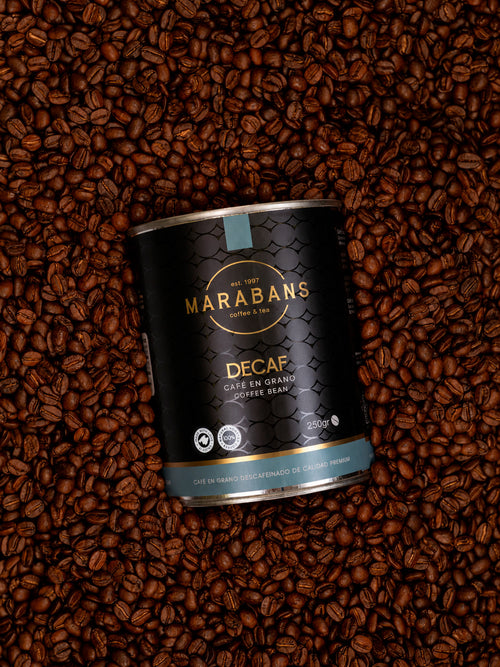 Café descafeinado en grano