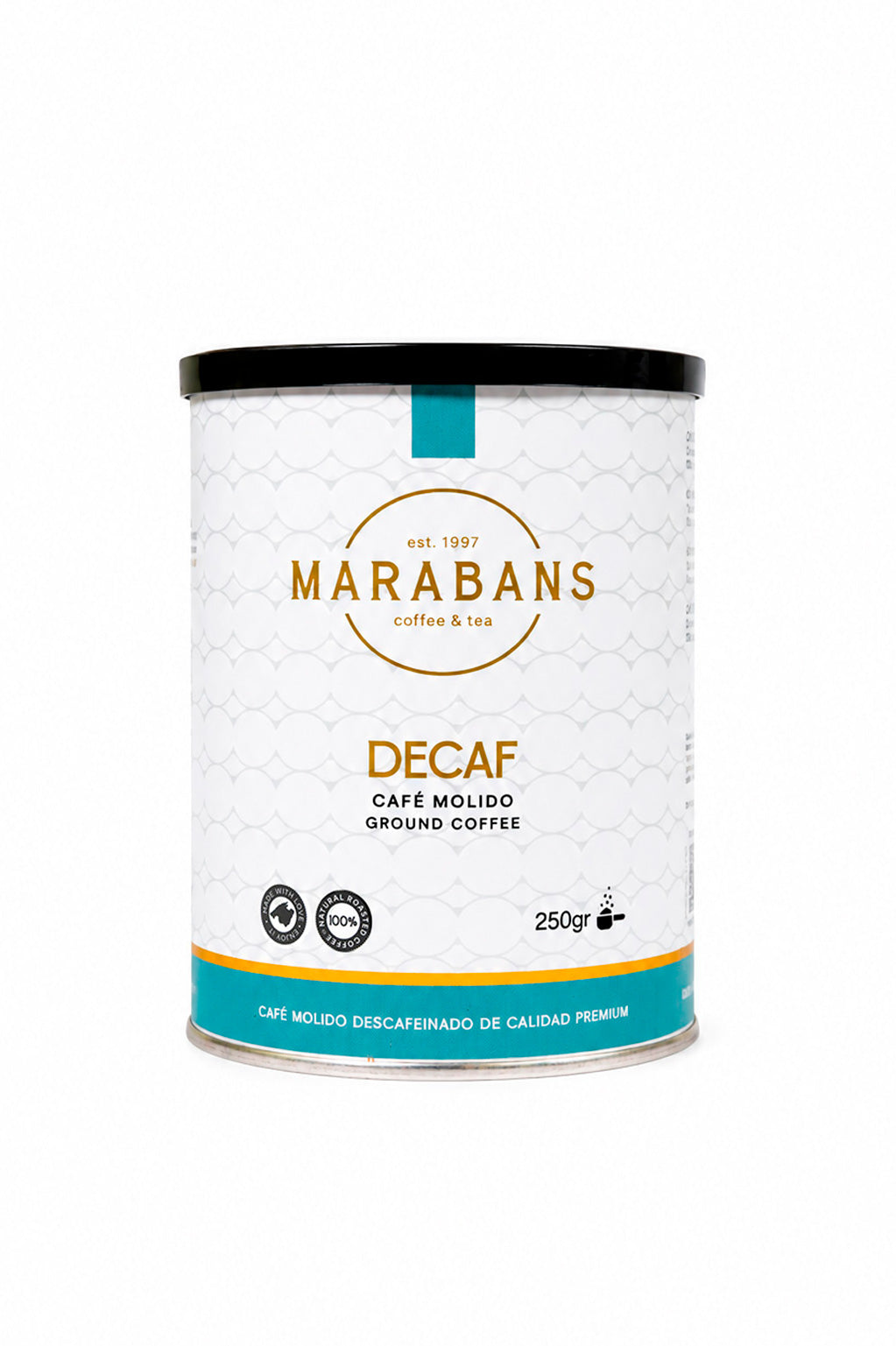 Café Marabans descafeinado molido, 250 g