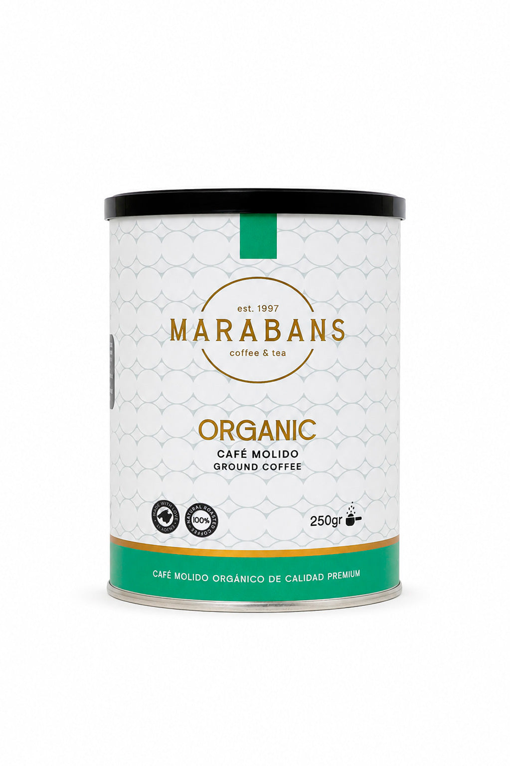 Café Marabans orgánico molido, 250 g