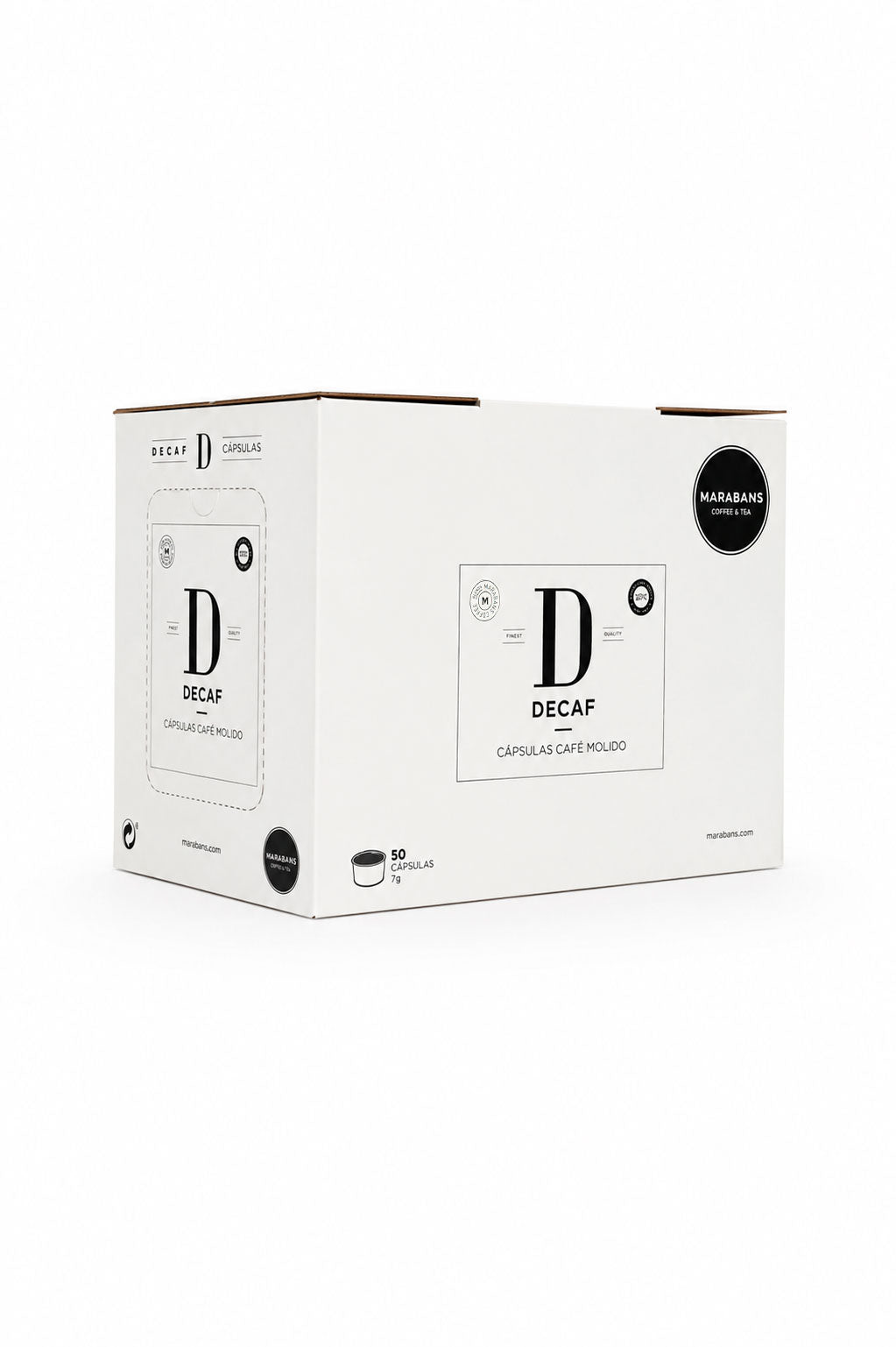 Caja de cápsulas de café descafeinado Marabans compatibles Espresso Point