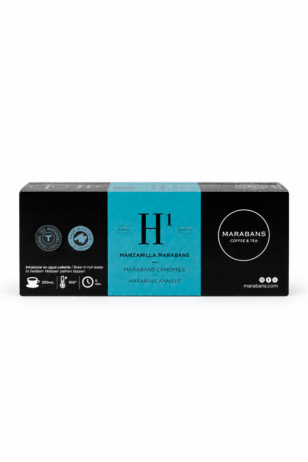 Manzanilla Marabans en bolsitas de filtro, caja
