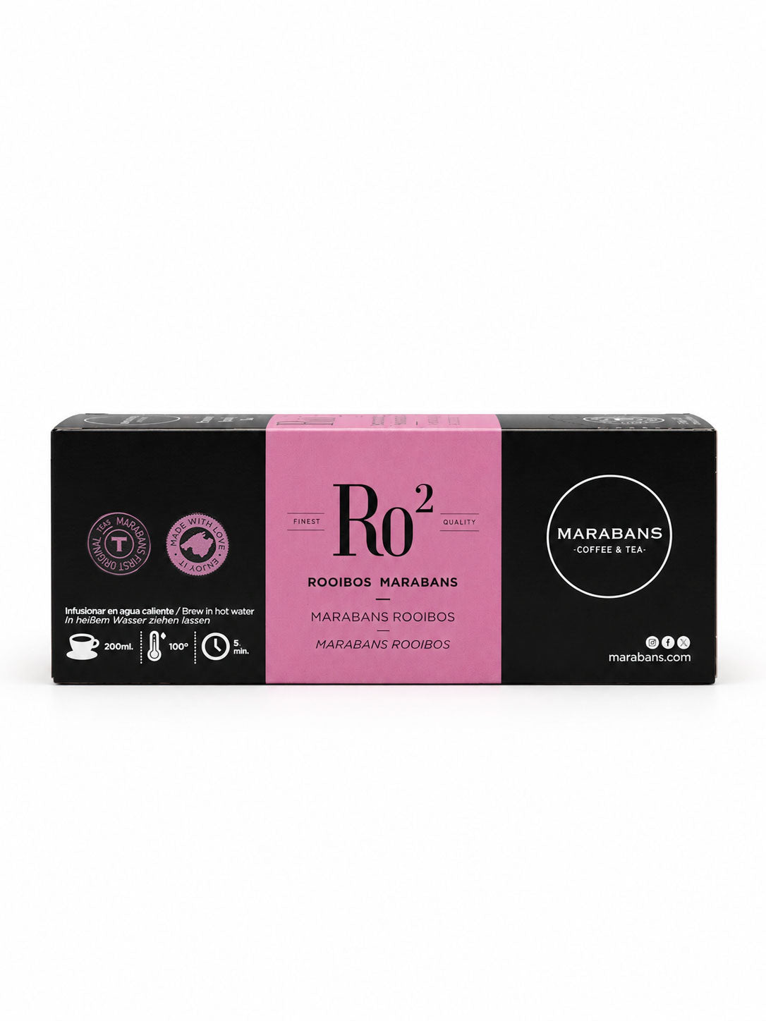 Rooibos Original Marabans en bolsitas de filtro, caja